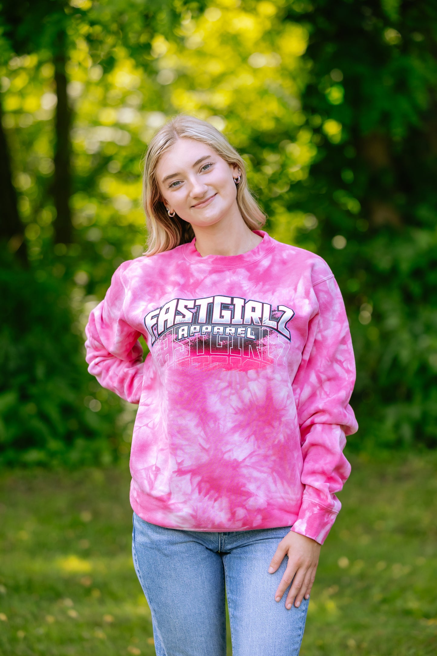 FastGirlz Helmet TieDye Sweatshirt