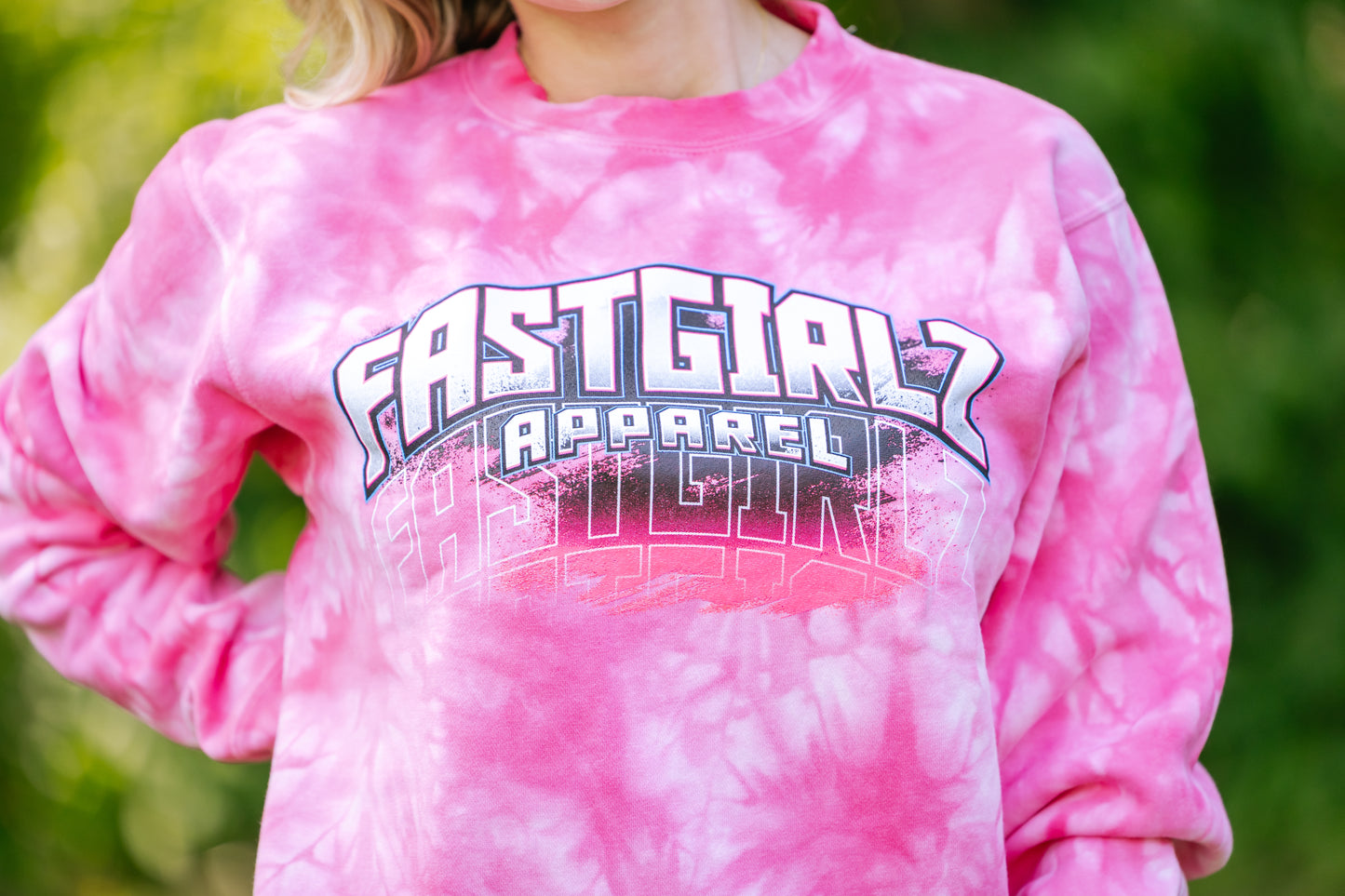 FastGirlz Helmet TieDye Sweatshirt