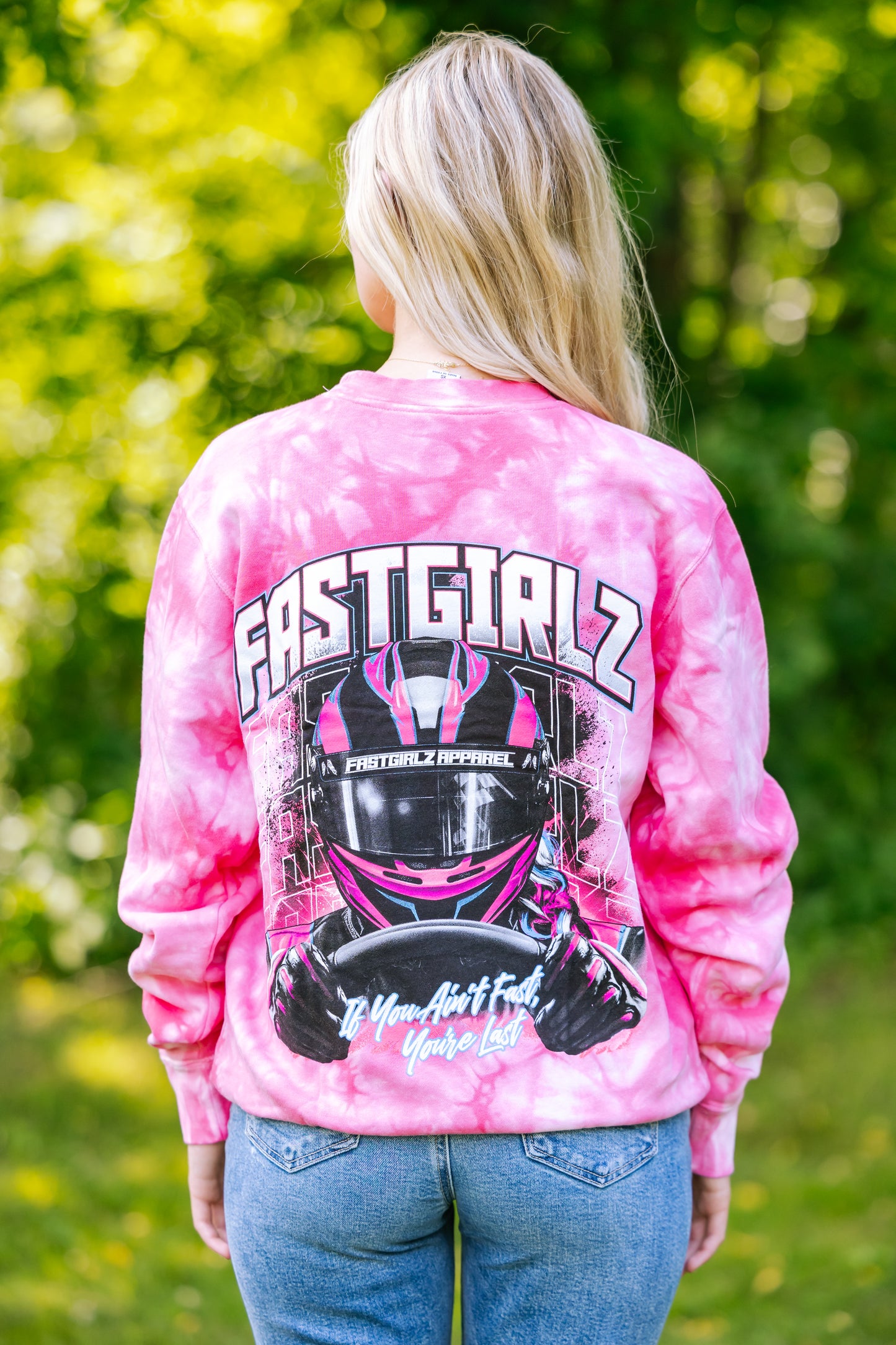 FastGirlz Helmet TieDye Sweatshirt
