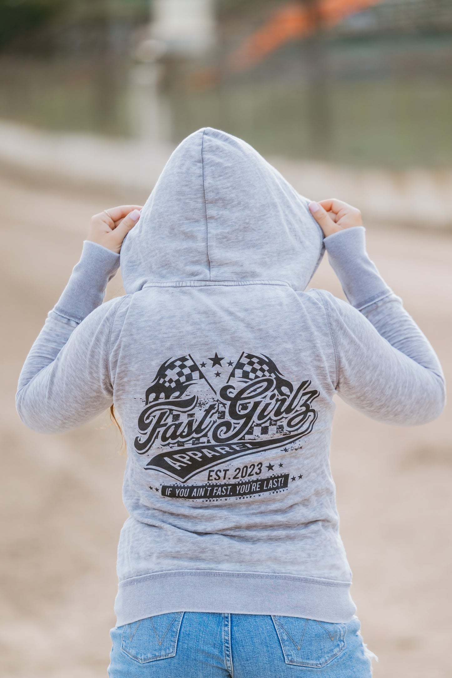 FastGirlz Race Flagz  Full Zip Hood