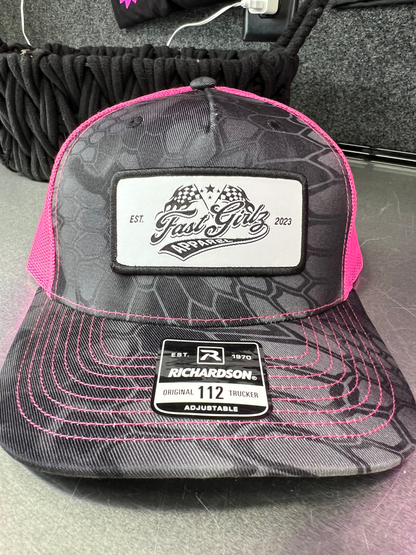 FastGirlz White & Black Patch Cap