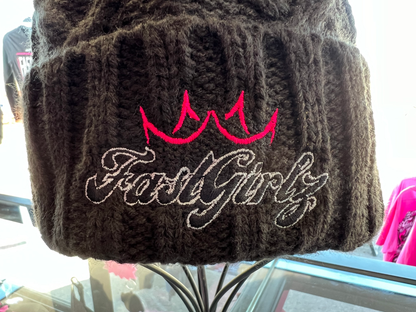 Crown Pom Beanie